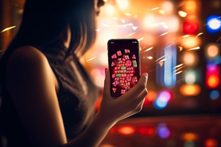 Tangkapan layar permainan Sweet Bonanza menampilkan fitur tumble